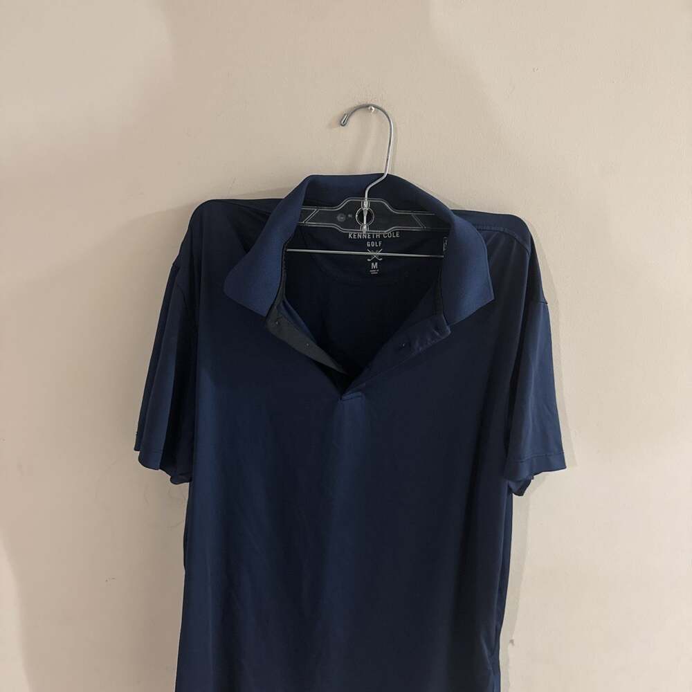 Kenneth Cole Golf Men's Polo Shirt, Navy Blue, Size M - Casual & Sporty